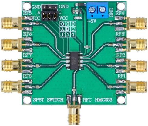 HMC253 RF Switch Module Single Pole Eight Throw Switch For SMA DC 2.5 GHz 3V-5V Power Supply Antenna Selection Module With Decoder In QSOP Package For Base Station Cable TV WLAN Test Equipment in Saudi Arabia