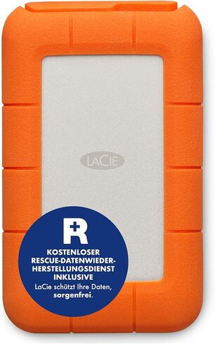 LaCie Rugged USB-C, 5TB, Portable External Hard Drive, Drop, Shock, Dust, Rain Resistant, for Mac & PC (STFR5000800) in Saudi Arabia