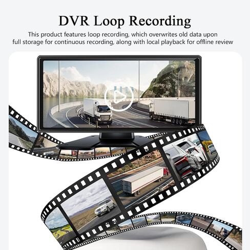RV Backup Camera with Carplay Android Auto for RV Horse Trailer Semi Box Truck,1080P HD 4 Splits 10.36" Touch Monitor Rear/Side Backup Cameras with Mirror Link FM Waterproof Night Vision DVR Recording in Saudi Arabia