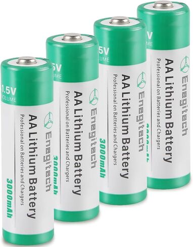 Enegitech AA Lithium Battery, Double A Lithium Battery 1.5V for Blink Outdoor 4 Camera, Smart Lock, Trail Camera, Flashlight Non-Rechargeable (AA 24 Pack) in Kuwait