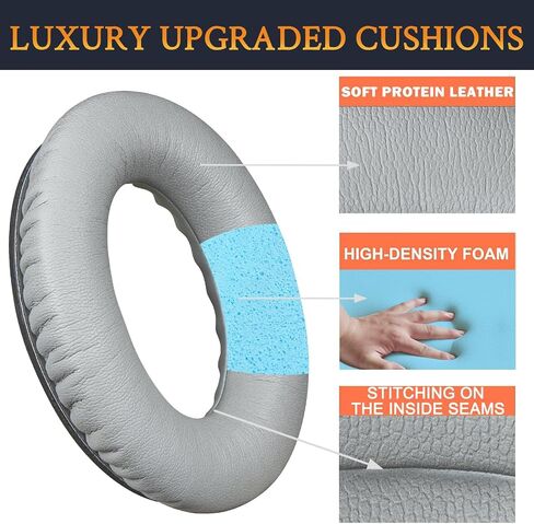 Earpads for Bose QC35 & QC35 ii - Silver | for (QuietComfort35 & Quiet Comfort35 ii) Headphones in Saudi Arabia