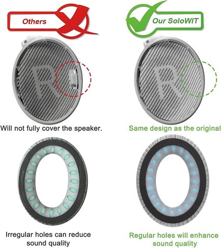 Earpads for Bose QC35 & QC35 ii - Silver | for (QuietComfort35 & Quiet Comfort35 ii) Headphones in Saudi Arabia