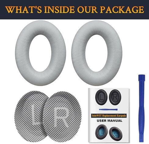 Earpads for Bose QC35 & QC35 ii - Silver | for (QuietComfort35 & Quiet Comfort35 ii) Headphones in Saudi Arabia