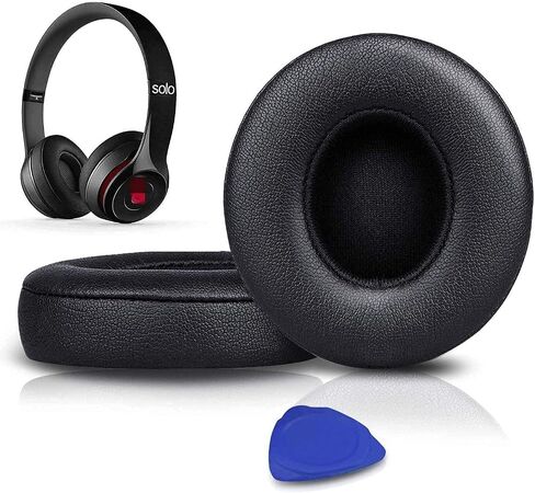 Earpads for Beats Solo 3 & Solo 2 On-Ear Headphones - Black | Do Not Fit Beats (Studio Over-Ear, Solo HD, Solo 4) in Saudi Arabia