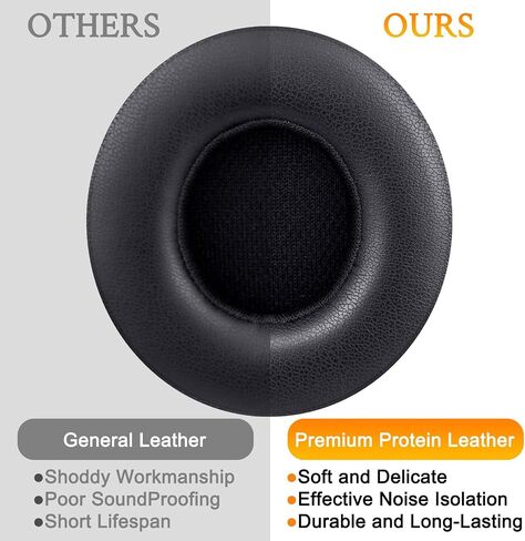 Earpads for Beats Solo 3 & Solo 2 On-Ear Headphones - Black | Do Not Fit Beats (Studio Over-Ear, Solo HD, Solo 4) in Saudi Arabia