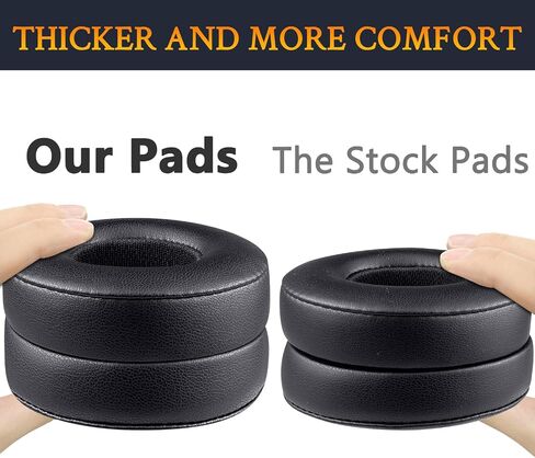 Earpads for Beats Solo 3 & Solo 2 On-Ear Headphones - Black | Do Not Fit Beats (Studio Over-Ear, Solo HD, Solo 4) in Saudi Arabia