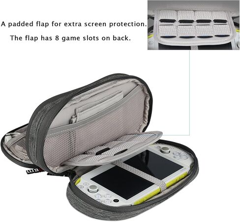 BUBM Double Compartment Storage Case Compatible with PS Vita and PSP, Protective Carrying bag, Portable Travel Organizer Case Compatible with PSV and Other Accessories,Gray in Saudi Arabia