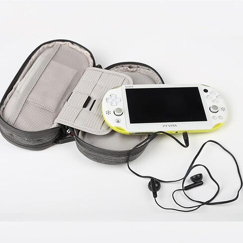 BUBM Double Compartment Storage Case Compatible with PS Vita and PSP, Protective Carrying bag, Portable Travel Organizer Case Compatible with PSV and Other Accessories,Gray in Saudi Arabia