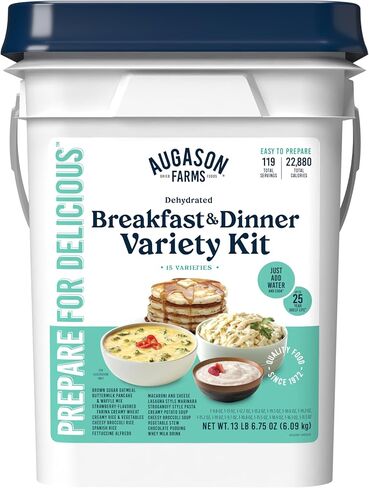 Augason Farms Breakfast and Dinner Variety Pail Emergency Food Supply Everyday in Saudi Arabia