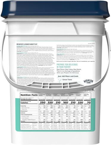 Augason Farms Breakfast and Dinner Variety Pail Emergency Food Supply Everyday in Saudi Arabia
