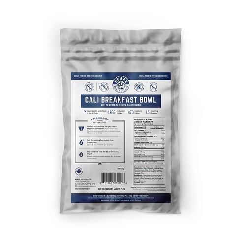 Nomad Nutrition Cali Breakfast Bowl | Instant Freeze Dried Backpacking & Camping Food | Plant-Based, Non-GMO Hiking Meals with High-Energy, Vegan, Gluten-Free | 112g - 1 Pack in Kuwait