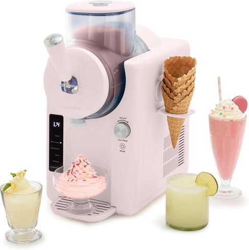 GreenPan Frost Ice Cream Maker & Slushie Machine, Soft Serve, Sorbet, Margaritas, Milkshakes, Frozen Yogurt, No Pre-Freezing, Ready in 15 Mins, 6 Modes, 7 Textures, Self-Cleaning, Family Size, Green in Saudi Arabia