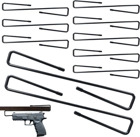 10 PCS Handgun Hanger, Steel Gun Rack,Pistol Rack for Gun Safe Shelf or Stack on Gun Cabinet,Gun Safe Accessory,Pistol Storage Solutions,Pistol Display Stand,Gifts for Hunters in Saudi Arabia