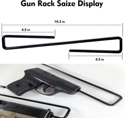 10 PCS Handgun Hanger, Steel Gun Rack,Pistol Rack for Gun Safe Shelf or Stack on Gun Cabinet,Gun Safe Accessory,Pistol Storage Solutions,Pistol Display Stand,Gifts for Hunters in Saudi Arabia