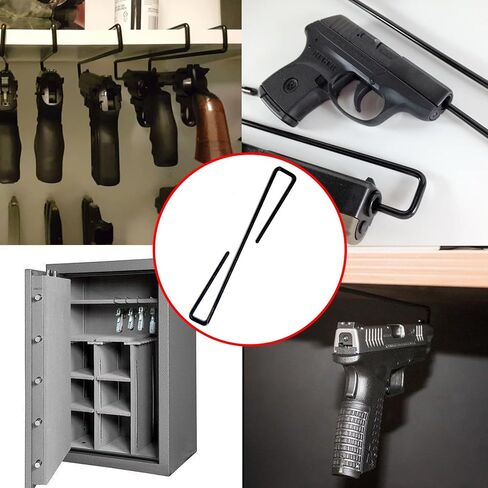 10 PCS Handgun Hanger, Steel Gun Rack,Pistol Rack for Gun Safe Shelf or Stack on Gun Cabinet,Gun Safe Accessory,Pistol Storage Solutions,Pistol Display Stand,Gifts for Hunters in Saudi Arabia