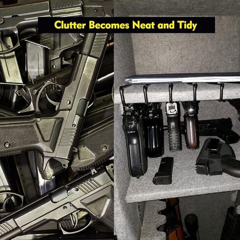10 PCS Handgun Hanger, Steel Gun Rack,Pistol Rack for Gun Safe Shelf or Stack on Gun Cabinet,Gun Safe Accessory,Pistol Storage Solutions,Pistol Display Stand,Gifts for Hunters in Saudi Arabia