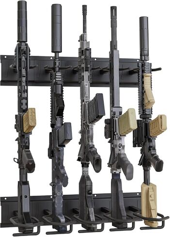 Upbci Gun Rack Wall Mount, Vertical Indoor Gun Racks for Wall, Rifle Rack Stand for Secure Storage & Display in Kuwait