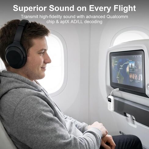 1Mii SafeFly Pro Airplane Bluetooth Adapter for AirPods Wireless Headphones in Kuwait