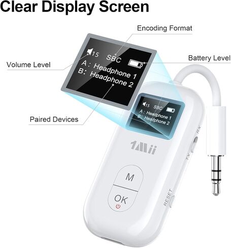 1Mii SafeFly Pro Airplane Bluetooth Adapter for AirPods Wireless Headphones in Kuwait