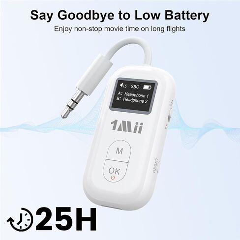 1Mii SafeFly Pro Airplane Bluetooth Adapter for AirPods Wireless Headphones in Kuwait