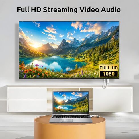 جهاز إرسال واستقبال HDMI لاسلكي، موسع HDMI لاسلكي، التوصيل والتشغيل | فك تشفير 4K إخراج 1080P| البث من الكمبيوتر/الكمبيوتر المحمول/جهاز العرض إلى الشاشة/التلفزيون| 328FT طويلة المدى| للأعمال/المؤتمرات/المسرح المنزلي in Kuwait
