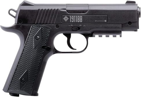 Crosman 1911BB Semi-Auto CO2 Powered BB Pistol - 480 FPS - Black | 20-Round Drop-Out Magazine - Picatinny Accessory Rail - Removable Grip Panels in Saudi Arabia