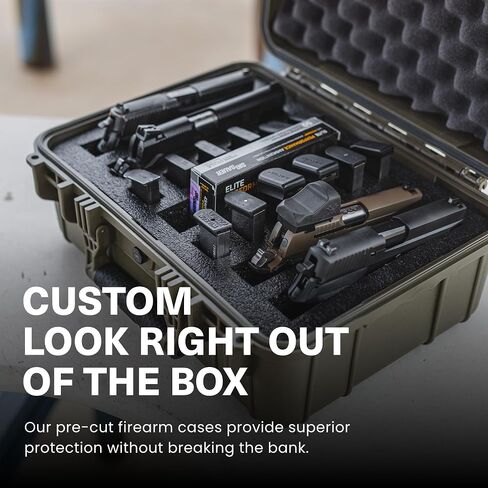 Condition 1 Waterproof Hard Gun Case, Model 179, 4 Pistol Slots 12 Mags, TSA Approved Lockable Firearm Storage Case, IP67 Waterproof, Made in USA | 12 Mags, TSA Approved Lockable Firearm Storage Case, IP67 Waterproof, Made in USA in Saudi Arabia