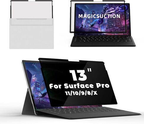 فلتر شاشة خصوصية للكمبيوتر المحمول لجهاز Surface Laptop 6/5/4/3-15 بوصة قابل للإزالة | شفط نانو سهل التشغيل/الإيقاف وقابل للإزالة، كتلة من الأشعة فوق البنفسجية والوهج، درع مرشح شاشة الكمبيوتر بلوك الضوء الأزرق لأجهزة الكمبيوتر المحمول Microsoft Surface in Kuwait