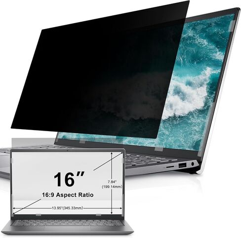 IPROKKO Laptop Privacy Screen 14 Inch 16:9 Aspect Ratio Computer | Removable Anti Glare&Scratch, Blue Light Filter Private Shield, Spy Protector for 1920x1080 HP Dell Lenovo Acer Asus Monitor in Saudi Arabia