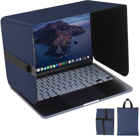 HoYiXi Foldable Laptop Sun Shade & Privacy Shield - Fits 15-16'' Laptop Compatible MacBook, Dell, Surface - Blocks Sunlight, Protects Privacy, Working Outdoor Travel,Anti - Glare,Pink in Saudi Arabia