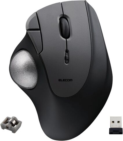 ELECOM Ergonomic Comfort Design Trackball IST Wired USB-A Connection, Super Smooth Tracking with Roller Ball Bearing, 36mm Ball, Thumb Control, Compatible for Windows, PC, and Mac Black (M-IT11URBK) in Kuwait
