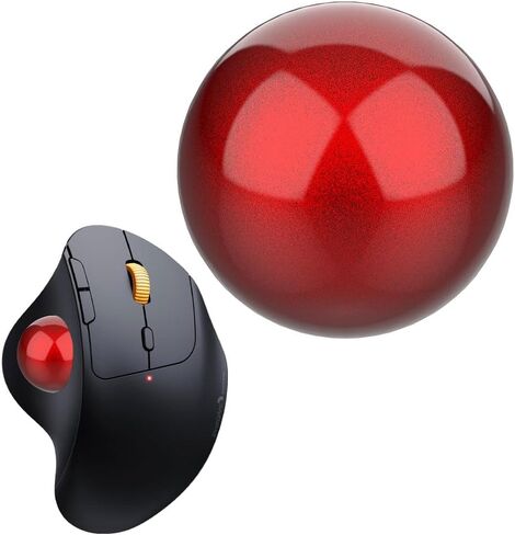 Trackball 34mm/1.34 Inches, Replacement Ball for Logitech M575, M570, MX Ergo, ELECOM, Kensington, Perixx, and Other Compatible Trackball Mice, Glossy - Red in Saudi Arabia