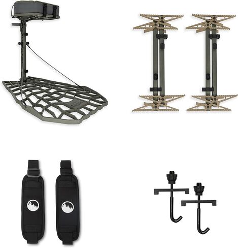 XOP Air Raid Evolution - Cast Aluminum Hang On Tree Stand for Hunting - Deluxe Deer Stand, Platform Dimensions - 21.5" X 31" (AIR RAID Mobile Hunting System) in Saudi Arabia