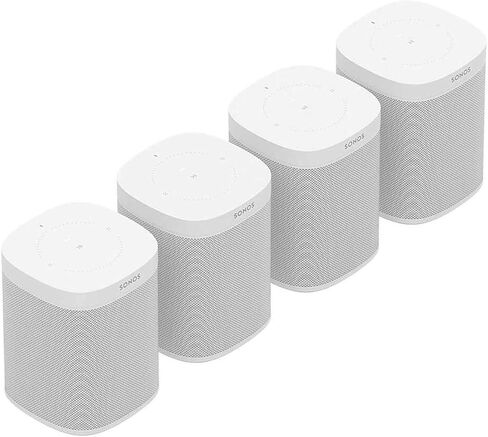 Sonos One (Gen 2) Four Room Set Voice Controlled Smart Speaker with Amazon Alexa Built in (4-Pack White) in Saudi Arabia