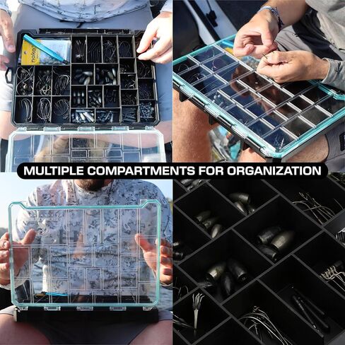 Evolution Fishing BallistiX Terminal Tackle Tray - Waterproof, Anti-Corrosion, One Hand Latch, Clear Lid, Lure Box, Tackle Storage in Saudi Arabia