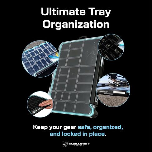 Evolution Fishing BallistiX Terminal Tackle Tray - Waterproof, Anti-Corrosion, One Hand Latch, Clear Lid, Lure Box, Tackle Storage in Saudi Arabia