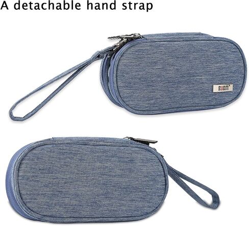 BUBM Double Compartment Storage Case Compatible with PS Vita and PSP, Protective Carrying bag, Portable Travel Organizer Case Compatible with PSV and Other Accessories, Blue in Saudi Arabia