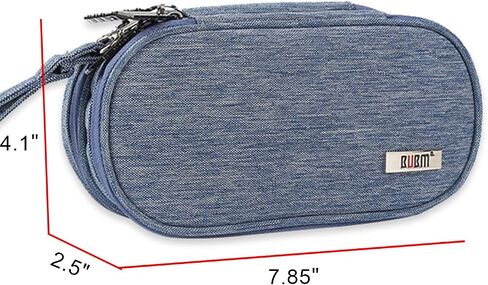 BUBM Double Compartment Storage Case Compatible with PS Vita and PSP, Protective Carrying bag, Portable Travel Organizer Case Compatible with PSV and Other Accessories, Blue in Saudi Arabia