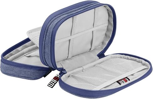 BUBM Double Compartment Storage Case Compatible with PS Vita and PSP, Protective Carrying bag, Portable Travel Organizer Case Compatible with PSV and Other Accessories, Blue in Saudi Arabia