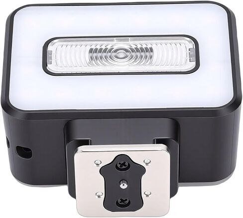 Camera Flashlight 5 Levels Adjustable Portable Flash for Video Photography, Selfies, and Live Streaming for Most Digital Cameras ABS 2500-6500K in Saudi Arabia