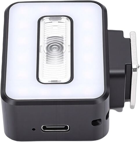 Camera Flashlight 5 Levels Adjustable Portable Flash for Video Photography, Selfies, and Live Streaming for Most Digital Cameras ABS 2500-6500K in Saudi Arabia