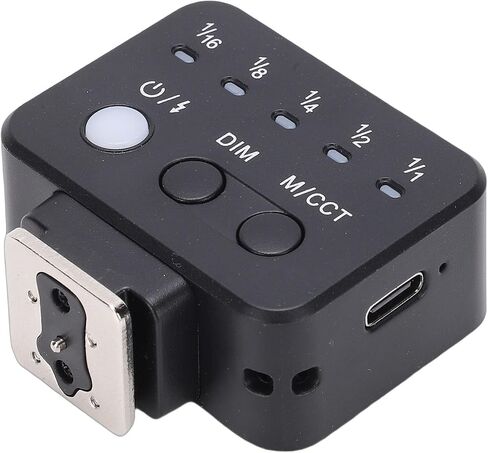 Camera Flashlight 5 Levels Adjustable Portable Flash for Video Photography, Selfies, and Live Streaming for Most Digital Cameras ABS 2500-6500K in Saudi Arabia