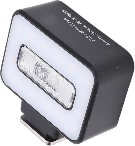 Camera Flashlight 5 Levels Adjustable Portable Flash for Video Photography, Selfies, and Live Streaming for Most Digital Cameras ABS 2500-6500K in Saudi Arabia