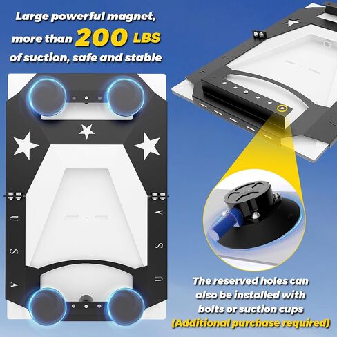 Starlink Standard 4/4X Mount, Starlink Gen 3/4 Roof Mount, Magnetic | Quick Release Flat Magnet Mount, Starlink Standard 4 Dish Mounting Kit for RV, Van, Boat, Truck, Four-Sided/Rubber Protection in Kuwait