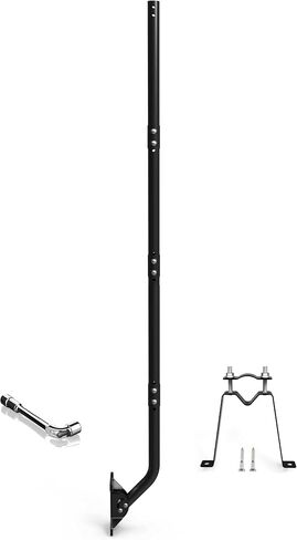 PIBIDI Adjustable Antenna Mounting Pole – Outdoor Wall or Eave Mount for TV Antenna & Weather Station, Heavy Duty Weatherproof Steel Bracket, 1-1/4" Dia Pole, 66" Arm in Saudi Arabia