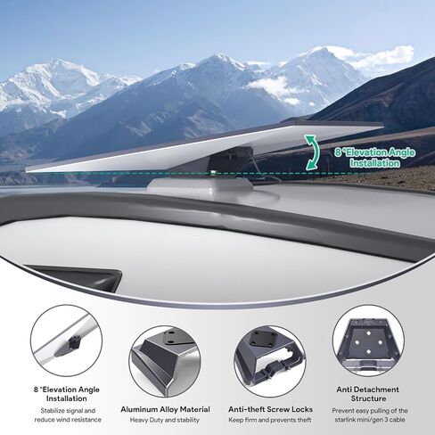 XLTTYWL® 8° Tilt RV Roof Mount for Starlink Gen 3/4/4X & Enterprise in Saudi Arabia