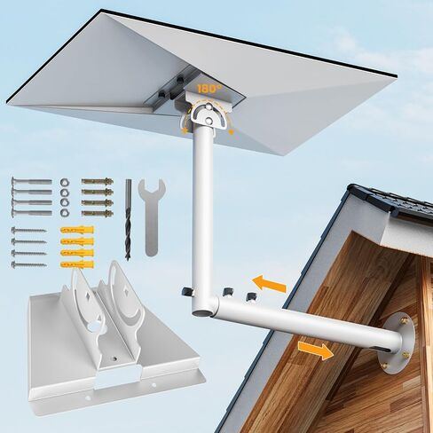 Starlink Gen 3/4/4X Mount,360°Adjustable Pivot Mount,Compatible with Starlink V3/V4 Standard Dish,for eave, Wall, Roof Mount and Pole Mount(Gray) in Saudi Arabia