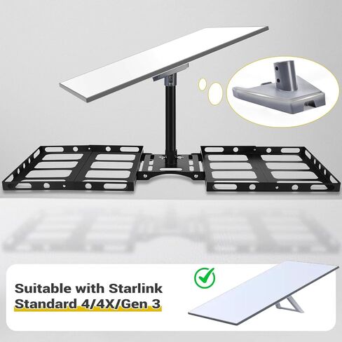Gen 3 Roof Mount for Starlink, Adjustable Starlink Roof Mount, No Drilling Required Starlink Standard Kit, Include Pipe Adapter in Saudi Arabia