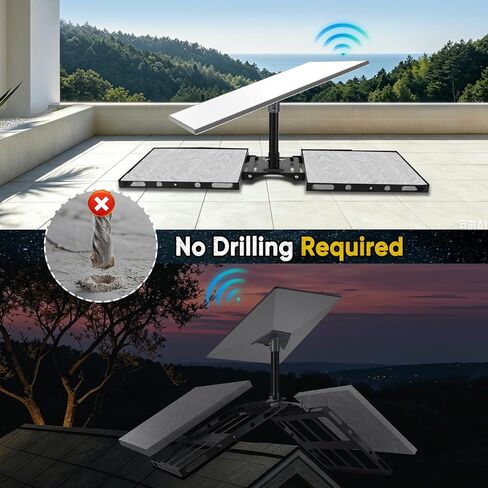 Gen 3 Roof Mount for Starlink, Adjustable Starlink Roof Mount, No Drilling Required Starlink Standard Kit, Include Pipe Adapter in Saudi Arabia