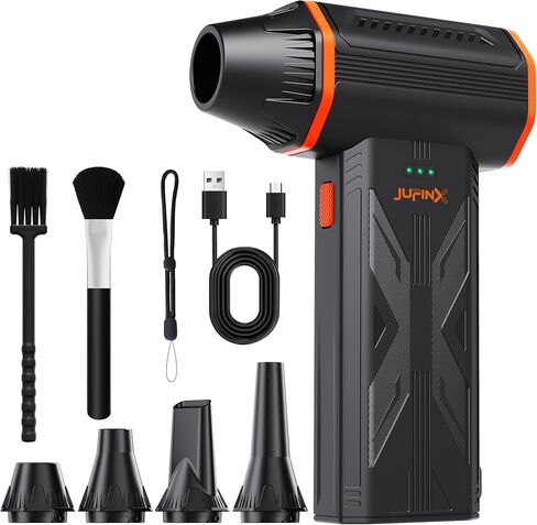Compressed air Duster & Small Vacuum,150000RPM 3in1 Computer Vacuum Cleaner | compressed air vacuum with brushless motor,3-speed/multiple nozzles,for cleaning car, keyboard, computer, Storage Bag Sealing in Kuwait